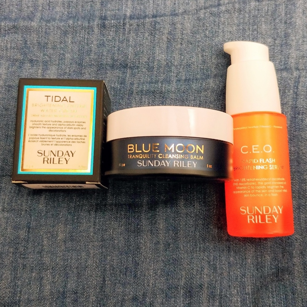 Sunday Riley 3 piece set with bonus Murad item
